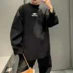 【預售】【雙11新品】巴黎 BLC 24FW 滑雪系列 3B刺繡 羊絨混紡保暖 圓領衛衣大學T毛衣 黑色