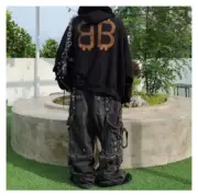 【現貨】巴黎 BLC 23SS 雙B 比特幣 泥染水洗作舊破壞 帽T連帽衛衣帽衫