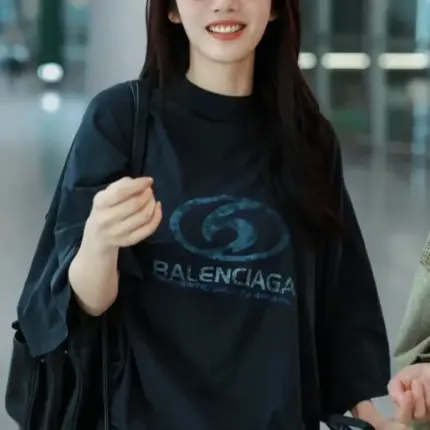 【現貨】【福利回饋免運】巴黎 BLC 24SS 衝浪 雙面logo 水洗龜裂印花 小破壞 短袖T恤