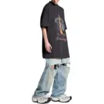 巴黎 BLC 24SS TOKYO 東京銀座限定 鐵塔小破壞 短袖T恤 黑色/灰白