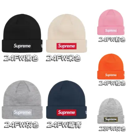【現貨】SUP x New Era 24FW Box Logo Beanie 經典毛帽冷帽毛線帽帽子
