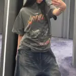 【預售】巴黎 BLC 25SS 格魯吉亞夜景 水洗做舊 短袖T恤 Vintage