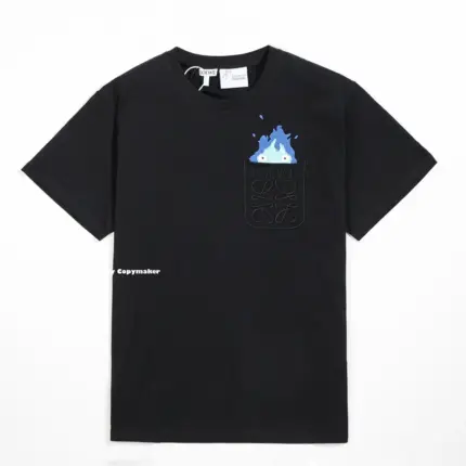 LOWE 23SS 宮崎駿 聯名 霍爾的移動城堡 火焰 卡西法 口袋刺繡 短袖 T恤