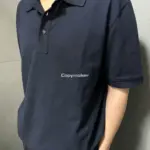 【現貨】BV家 23FW 刺繡小logo 素色簡約 Polo衫短袖T恤 藏青/深藍