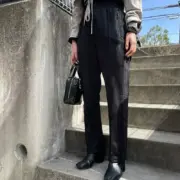 Needles 21SS 蝴蝶刺繡 復古織帶 休閒褲 直筒褲 運動褲 全黑 黑魂