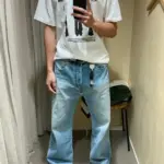 【現貨】Acne Studios 23FW 經典直筒微喇叭版型 淺藍色 2021M 直筒牛仔褲長褲工裝褲