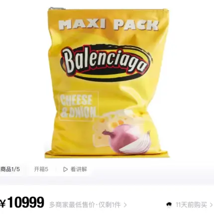 【預售】巴黎 BLC 24SS 秀款 拉鍊薯片包手拿包手提包小包 頭層牛皮 黃色