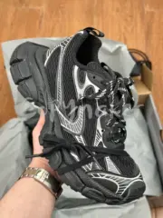 【預售】巴黎 BLC 3XL 時尚復古作舊 增高 老爹鞋 休閒鞋 XXXL 黑銀色