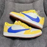 【預售】Travis Scott x Air Jordan 1 Low OG “Canary” 聯名 金絲雀 黃白藍 倒鉤8.0 AJ1