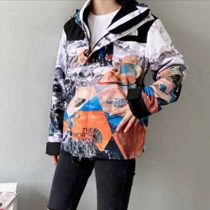 TNF x INVINCIBLE 19FW 聯名 Printed Mountain Jacket 雪山營地衝鋒衣 風衣外套