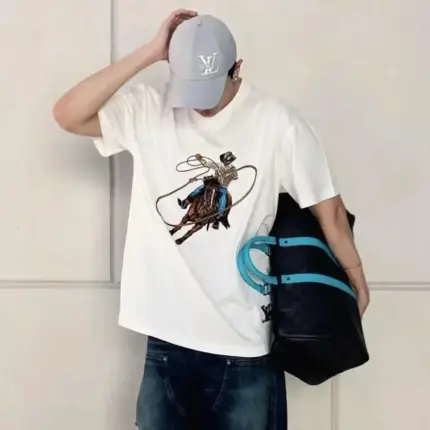 1V 24FW 西部牛仔套索 正反面LOGO刺繡 短袖T恤