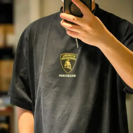 【現貨】BLC 25SS x Lamborghini 聯名 車標印花短袖T恤 黑色 Boxy版型