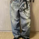 【現貨】Acne Studios 24SS 塗鴉滿版dirtyfit 噴墨baggy 3D印花 直筒牛仔褲長褲工裝褲 1981M