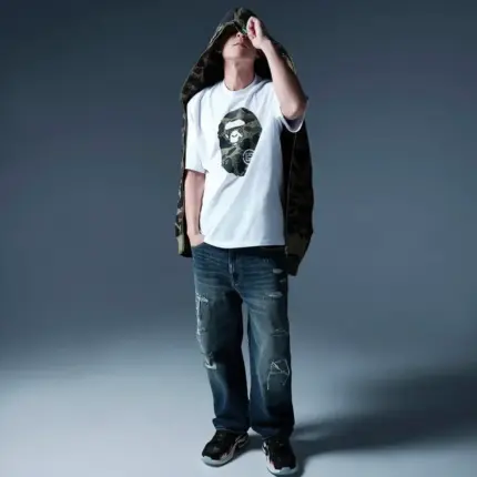 【現貨】A bathing ape BAPE x CLOT 25SS 經典聯名 迷彩大猿人印花 短袖T恤