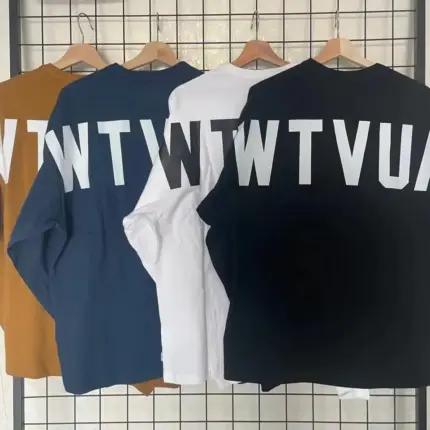 WTAPS 22AW STENCIL WTVUA 後背字母 刺繡印花 長袖T恤 寬鬆廓形