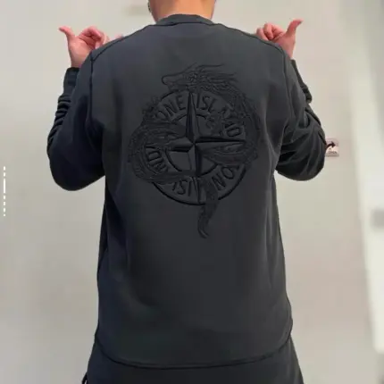 【預售】【雙11福利】STONE ISLAND 24FW 石頭島 龍年系列限定款 後背神龍刺繡 圓領衛衣大學T