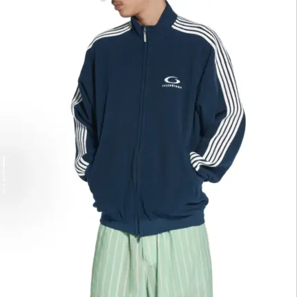 【現貨】BLC 巴黎 25FW Loop Sports Icon 循環單環刺繡 搖粒絨外套運動外套夾克 海軍藍