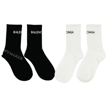 巴黎 BLC 22SS 字母logo 基本款 襪子 中筒襪 棉襪