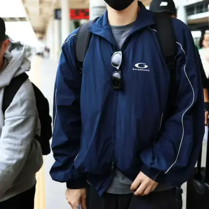 【現貨】BLC 巴黎 24FW Loop Sports Icon 循環單環刺繡 復古 運動外套夾克衝鋒衣 海軍藍