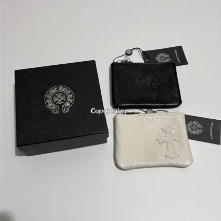 【現貨】【福利回饋】Chrome Hearts 十字架寶劍匕首 頭層牛皮零錢包小包 黑色/白色 克羅心