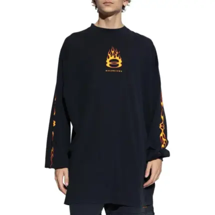 【現貨】【福利回饋】巴黎 BLC 24SS BURNING UNITY T-SHIRT 雙環火焰 長袖T恤