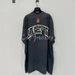 巴黎 BLC 23SS SKATER T-SHIRT 曼聯 水洗作舊破壞 毛巾刺繡 短袖T恤