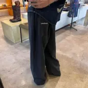 【現貨】【雙11福利】Acne Studios 25SS 後口袋發泡印花 小標logo 長褲棉褲休閒褲 baggy版型 黑色