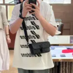 【預售】1V 24SS Montsouris Monogram Eclipse 磁扣塗層帆布 迷你單肩包側背包小包 黑色