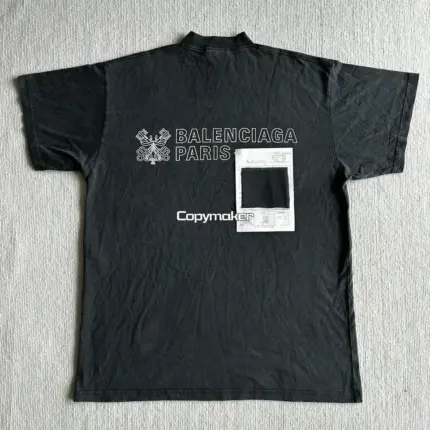 【現貨】巴黎 BLC 25SS 鑰匙徽章 蠟染水洗 短袖T恤 黑色