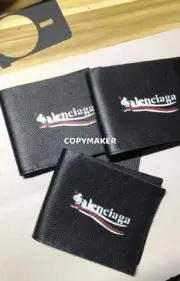 巴黎 BLC  模糊漸層迷霧可樂波浪 頭層牛皮 八卡皮夾錢包卡包 黑色