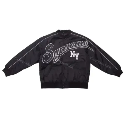 SUP 20FW Contrast Script Varsity Jacket 刺繡貼布 紐約棒球夾克棉服外套