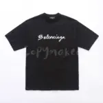 巴黎 BLC 22FW Script Logo T-shirt 草寫書寫體字母 短袖T恤