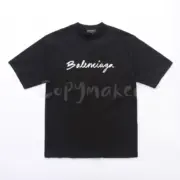 巴黎 BLC 22FW Script Logo T-shirt 草寫書寫體字母 短袖T恤