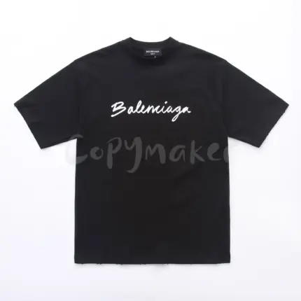 巴黎 BLC 22FW Script Logo T-shirt 草寫書寫體字母 短袖T恤