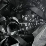 巴黎 BLC 24FW 雙環字母Logo  帆布腰帶皮帶 165CM