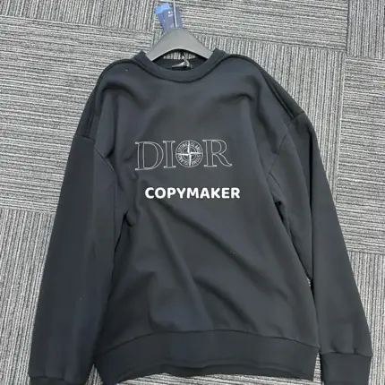 D1OR x STONE ISLAND 24SS 聯名羅盤刺繡字母 大學T圓領衛衣長袖 石頭島