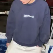 【預售】【雙11新品】SUP 25FW BoxLogo Crewneck 經典logo開裂印花 大學T大學踢圓領衛衣