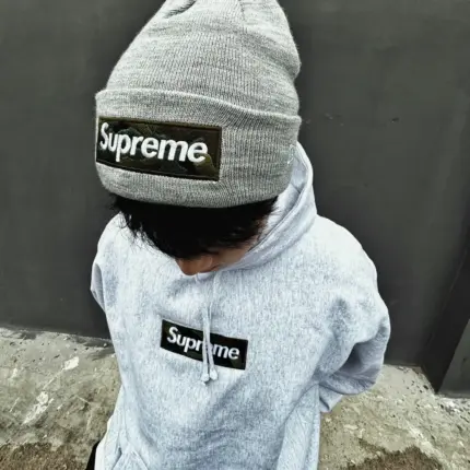 SUP 23FW Boxlogo Hoodie 經典bogo 灰色迷彩 帽T帽踢連帽衛衣 nigo同款