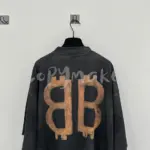 【現貨】巴黎 BLC 23SS 雙B 比特幣 泥染水洗作舊破壞 短袖 T恤