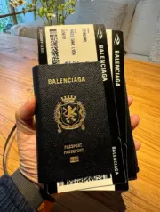 【現貨】巴黎 BLC 24SS Passport 可拆斜背 秀款 登機牌護照夾 牛皮 卡套皮夾錢包護照套