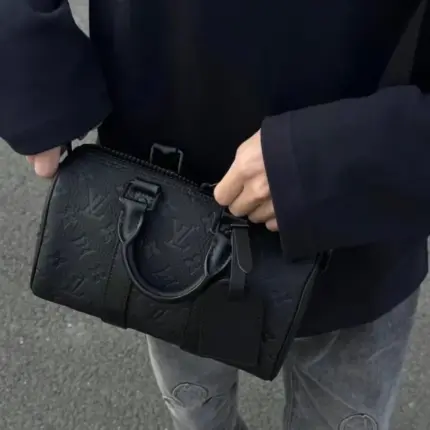【預售】1V Keepall 25 經典老花壓紋暗紋 小牛皮 單肩包側背包手提包斜挎包