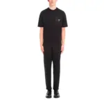 PRA 24SS Re-Nylon and jersey T-shirt 再生尼龍 拼接口袋 三角標鐵牌 短袖T恤