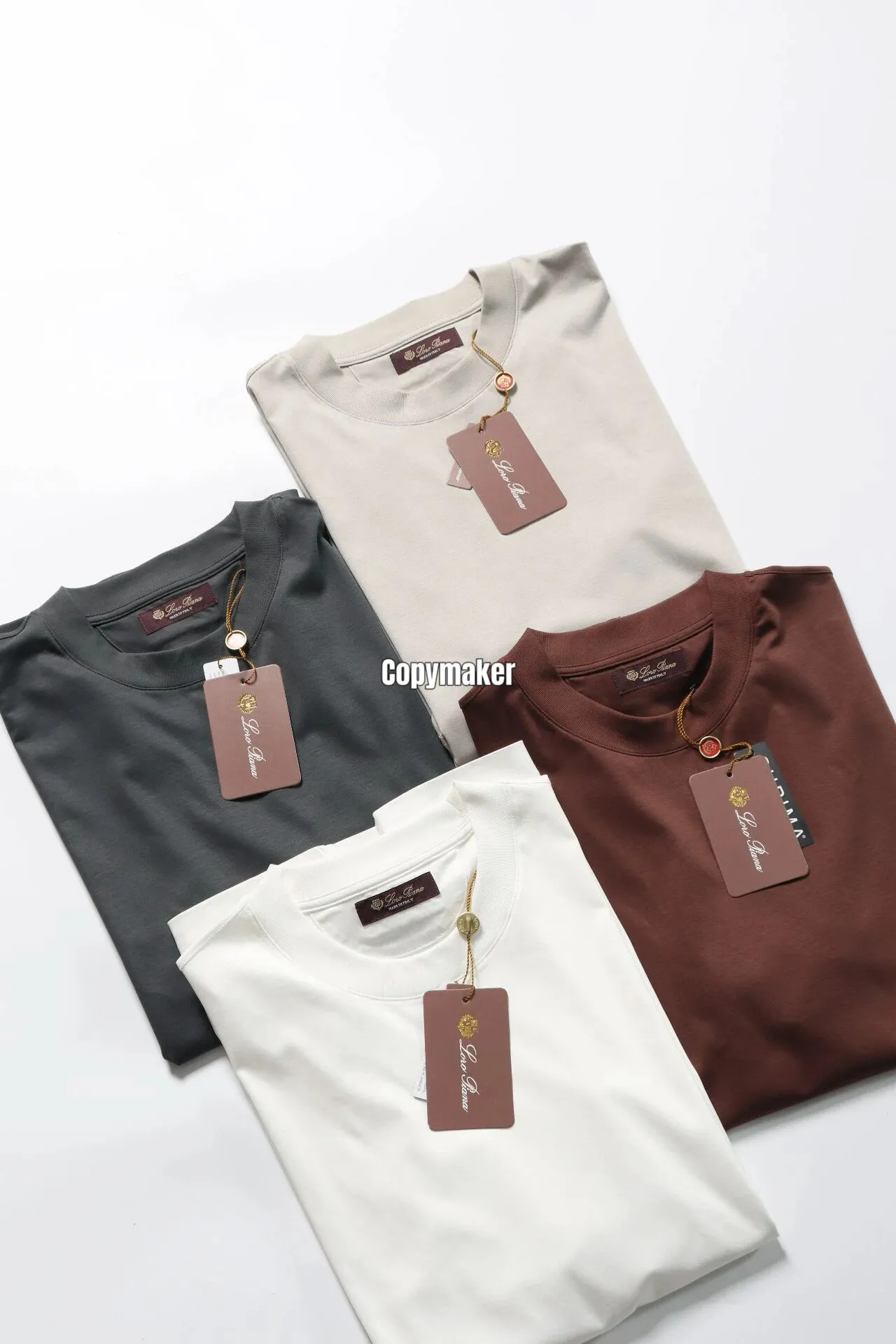 【預售】Loro Piana 後領刺繡 簡約素色 桑蠶絲涼感 短袖T恤 四色 高端品牌