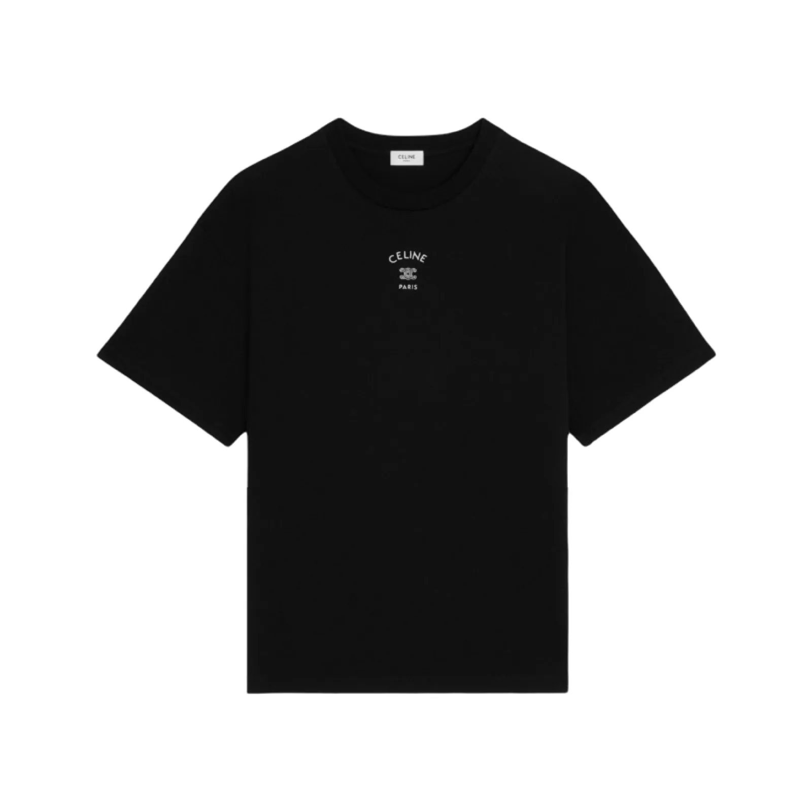 【預售】CELIN 26SS 凱旋門刺繡logo 素色 簡約素色短袖T恤 黑色/白色