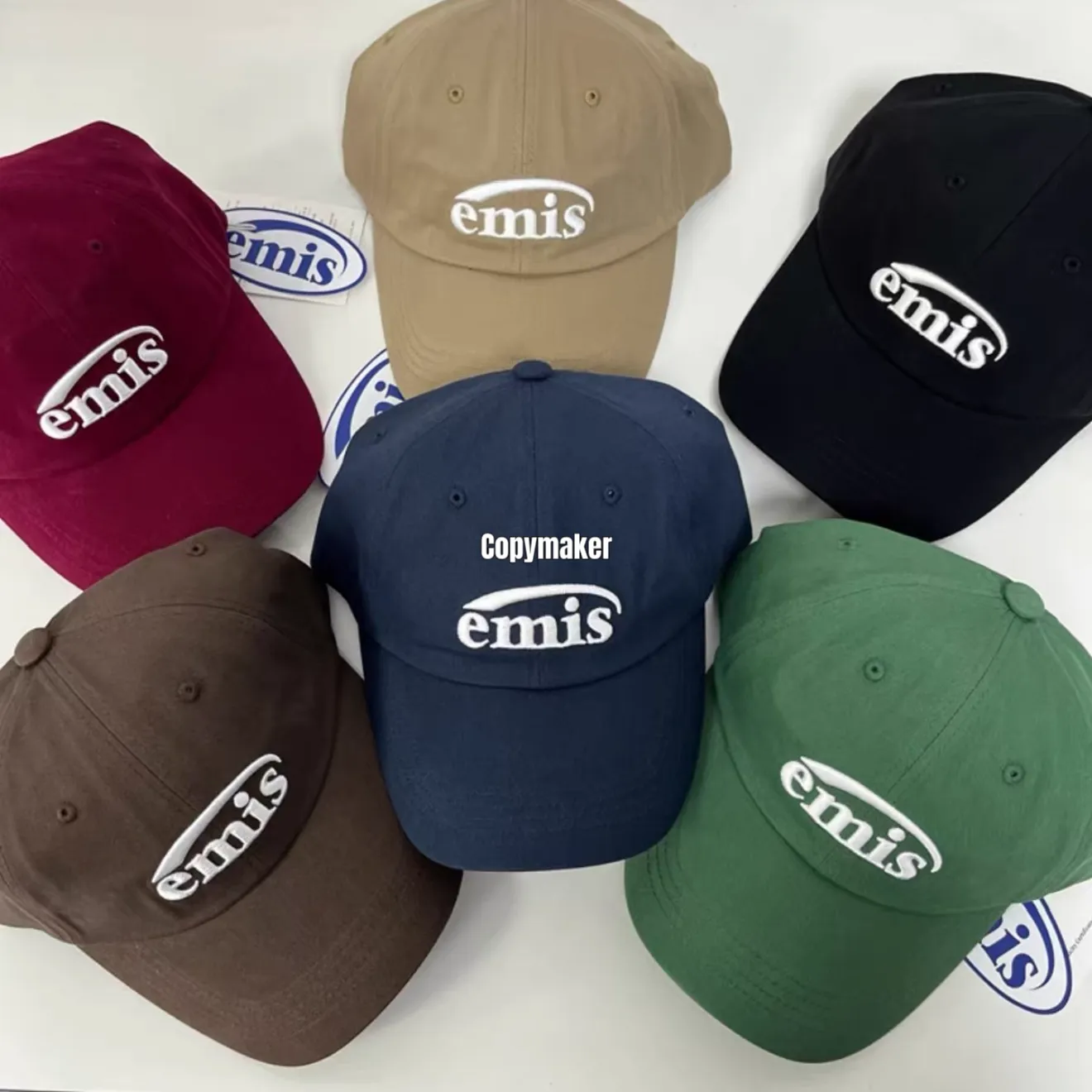 【預售】emis 經典刺繡logo 老帽鴨舌帽帽子棒球帽 韓潮 七色