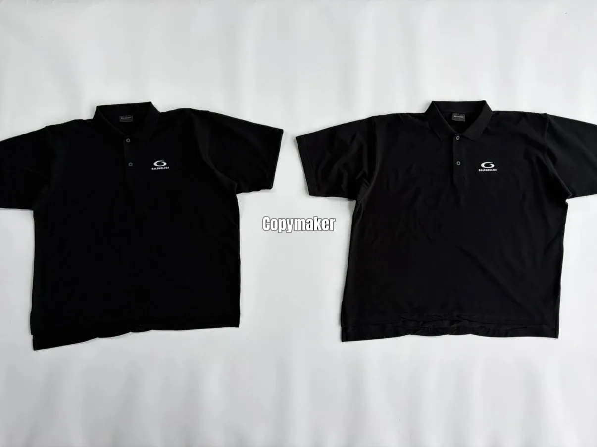 【618新品】【過驗】巴黎 BLC 26SS Loop Sport 單環循環刺繡logo Polo衫短袖T恤 黑色