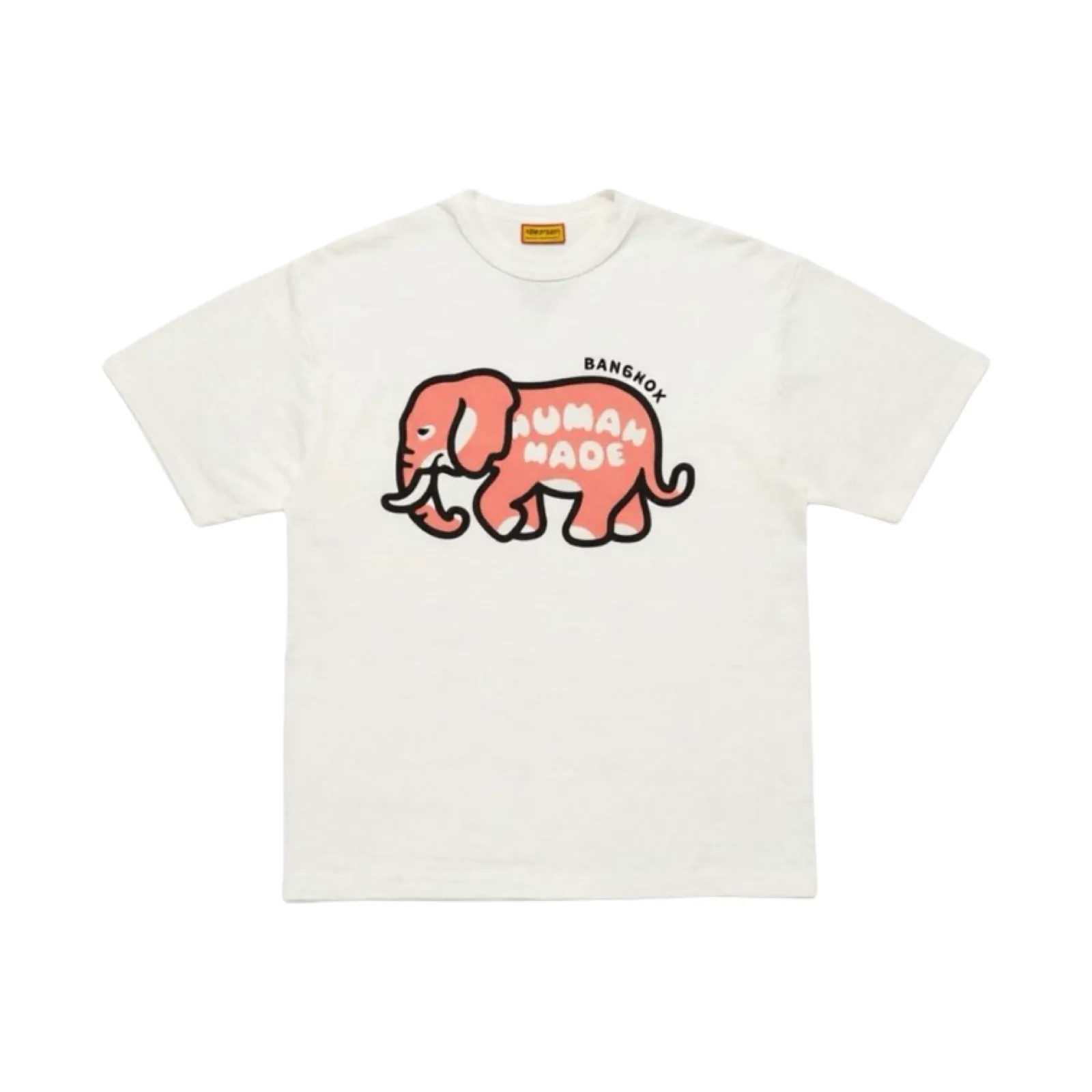 【預售】Human Made 26SS 曼谷開幕限定 粉色大象 竹節棉 短袖T恤 黑/白