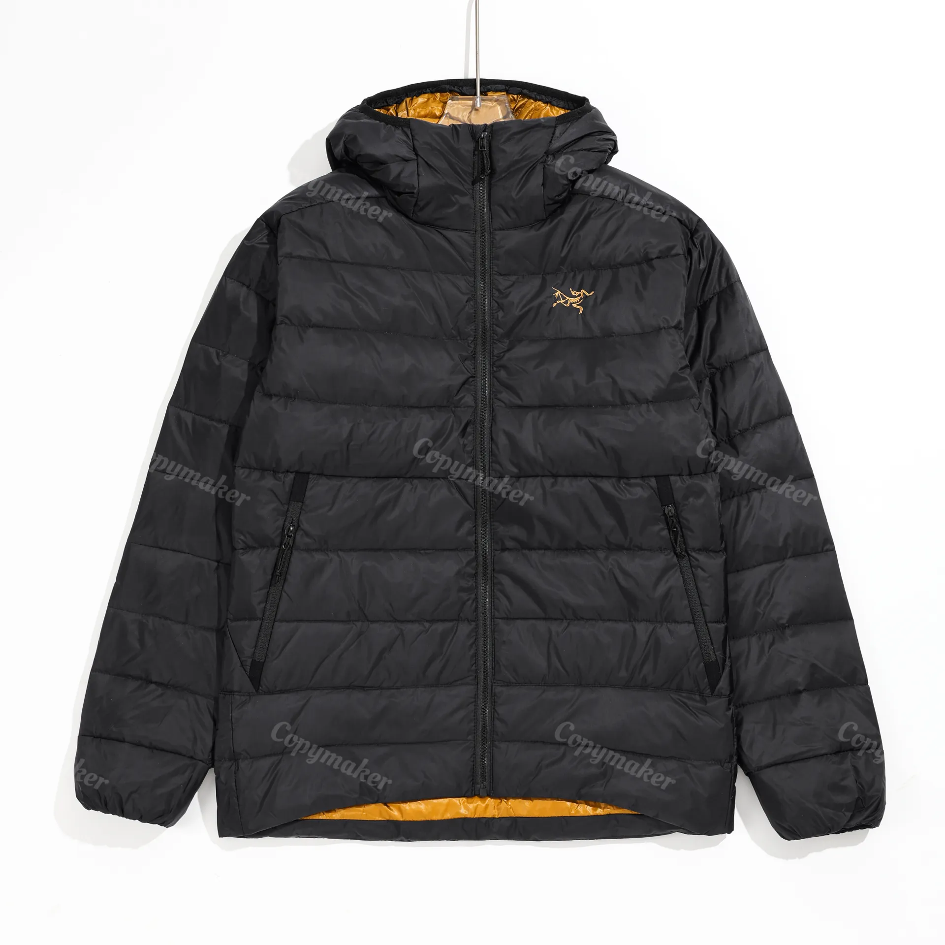 ARC'TERYX Thorium Ar 刺繡Logo 連帽保暖羽絨外套夾克 白鵝絨 黑金