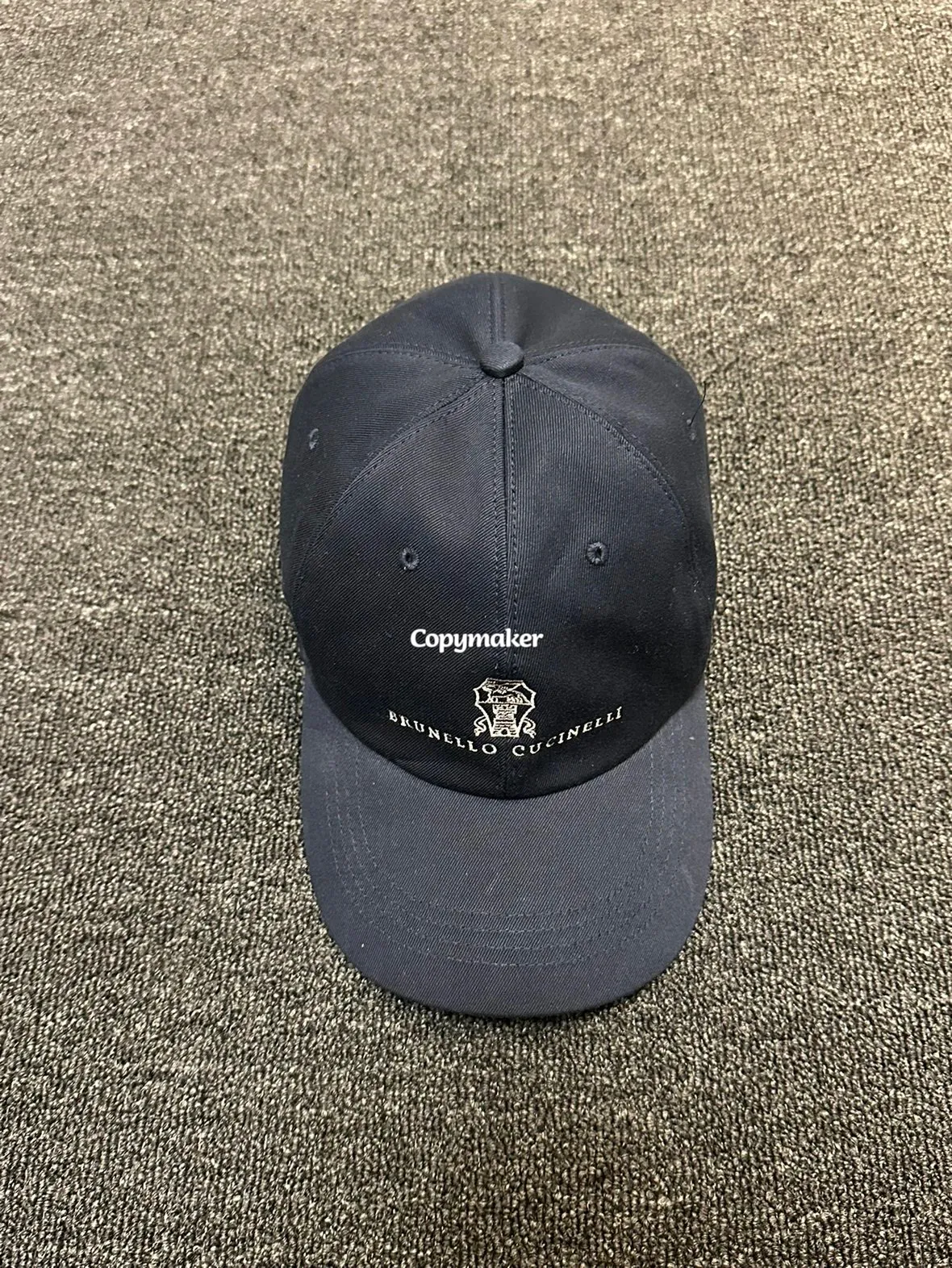 【預售】【過驗】Brunello Cucinelli 徽章字母刺繡 老帽鴨舌帽帽子棒球帽 BC 深藍色