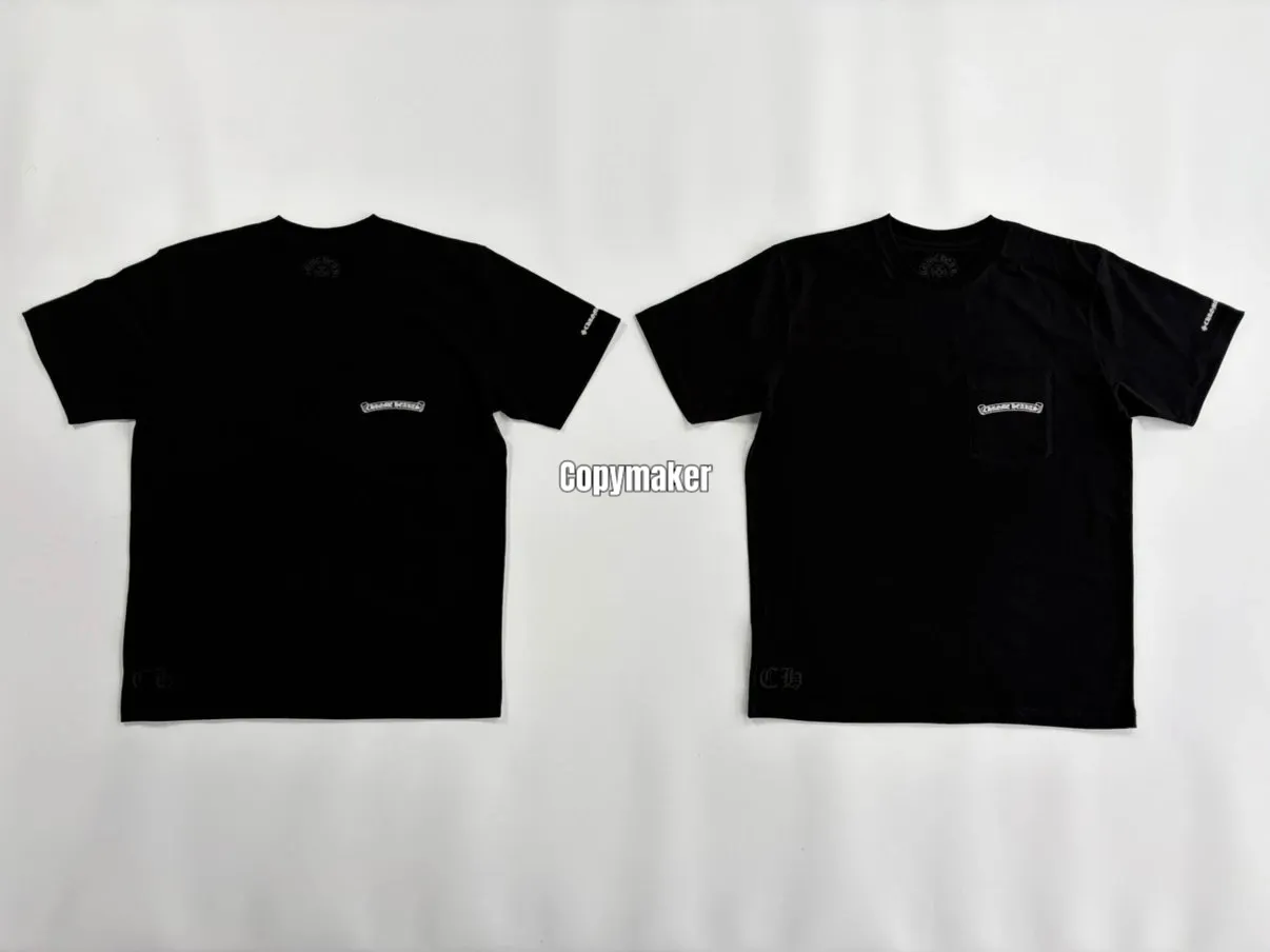 【618新品】【過驗】Chrome Hearts 26SS 捲軸梵文 口袋 短袖T恤 CH克羅心 黑色/白色